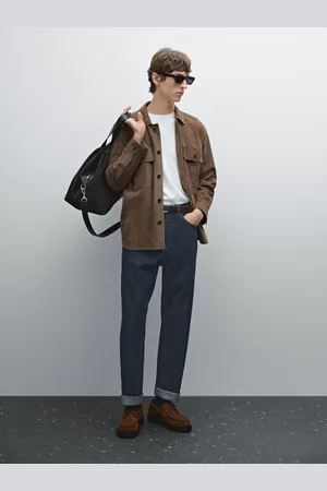 Massimo Dutti Surchemise En Daim Avec Poches Sur La Poitrine - - M - - Homme