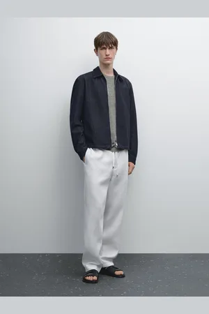 Massimo Dutti Pantalon Jogging 100 % Lin - - L - - Homme