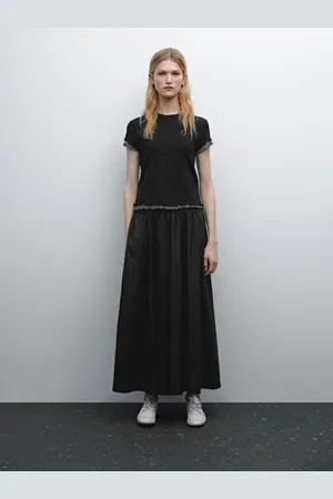 Massimo Dutti Jupe Élastique Tissu Technique - - M - - Femme