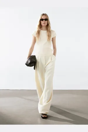 Massimo Dutti T-Shirt À Manches Courtes 100 % Coton - - S - - Femme