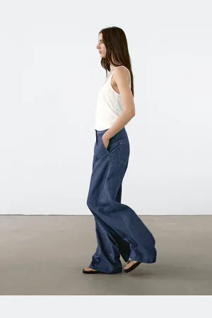 Massimo Dutti Jean Super Large Taille Haute - - 36 - - Femme