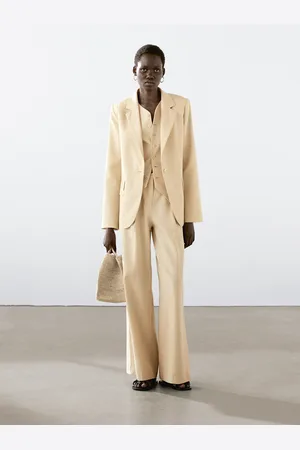 Massimo Dutti Blazer En Lin Mélangé - - 36 - - Femme