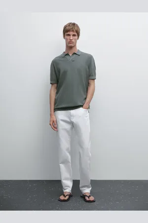 Massimo Dutti Pull En Maille 100 % Coton À Col Polo - - M - - Homme