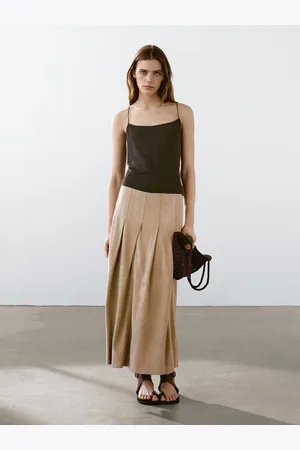 Massimo Dutti Top Bretelles Fines Texturé - - M - - Femme