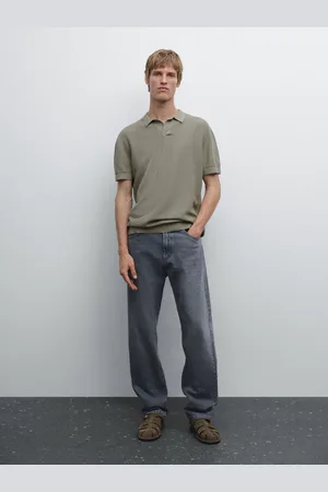 Massimo Dutti Pull En Maille 100 % Coton À Col Polo - - S - - Homme