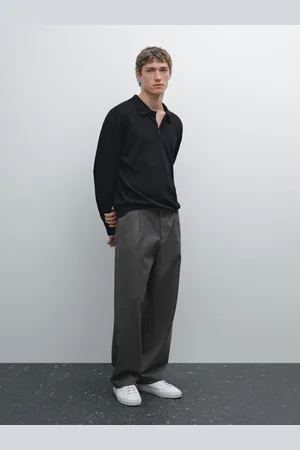 Massimo Dutti Pull En Maille De Lin À Col Polo - - S - - Homme