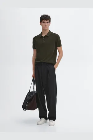 Massimo Dutti Pull Polo À Chevrons En Maille De Coton - - S - - Homme