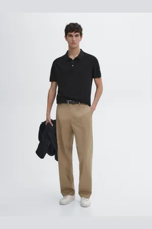 Massimo Dutti Pull Polo À Chevrons En Maille De Coton - - Xl - - Homme