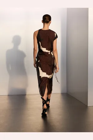 Massimo Dutti Jupe Midi Imprimée Avec Tissu Fantaisie - - S - - Femme