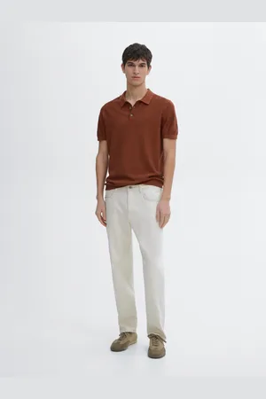 Massimo Dutti Pull Polo À Chevrons En Maille De Coton - - M - - Homme