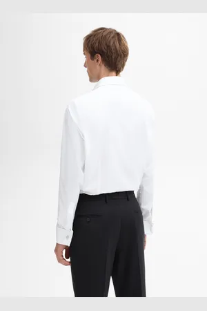 Massimo Dutti Chemise Slim Doubles Poignets En Coton - - 39 - - Homme