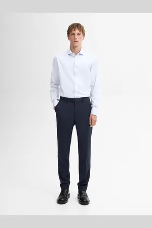 Massimo Dutti Chemise Slim Doubles Poignets En Coton - - 45 - - Homme