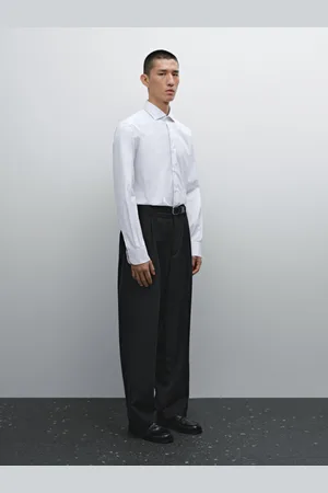 Massimo Dutti Chemise Slim À Rayures 100 % Coton - - 43 - - Homme