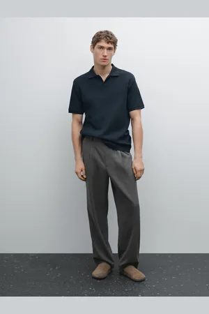 Massimo Dutti Polo À Manches Courtes Micro-Texturé - - Xxl - - Homme