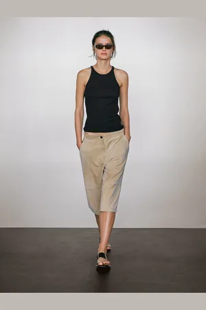 Massimo Dutti Débardeur 100 % Coton À Encolure Américaine - - L - - Femme
