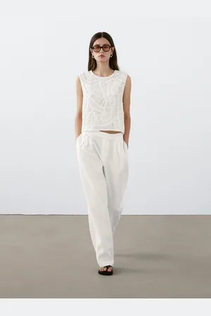 Massimo Dutti Top Crochet Ajouré - - L - - Femme