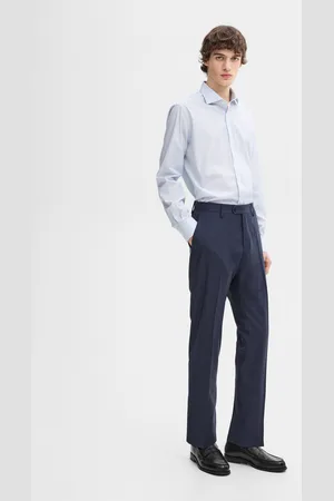 Massimo Dutti Chemise Slim À Rayures 100 % Coton - - 41 - - Homme