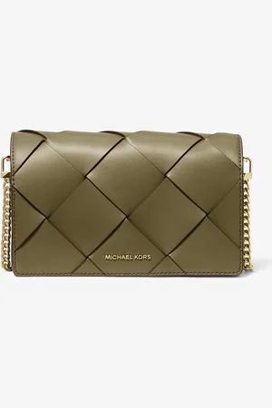 Michael Kors Sac à bandoulière Jet Set de taille moyenne en cuir tressé