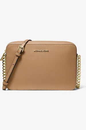 Michael Kors Grand sac à bandoulière Jet Set en cuir saffiano