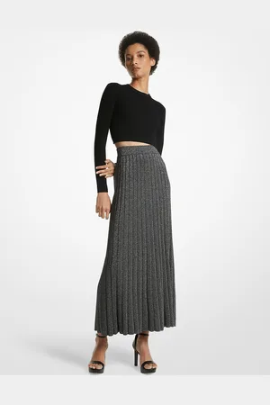 Michael Kors Jupe en tricot côtelé métallisé