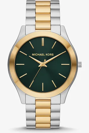 Michael Kors Montre slim Runway bicolore surdimensionnée