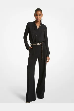 Michael Kors Chemisier plissé à volants en crêpe georgette