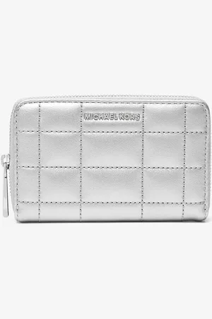Michael Kors Petit portefeuille en cuir matelassé métallisé