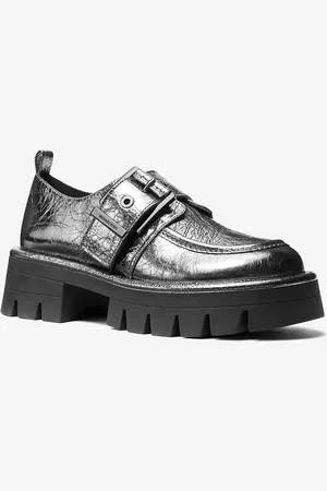 Michael Kors Mocassin Colby en cuir métallisé craquelé