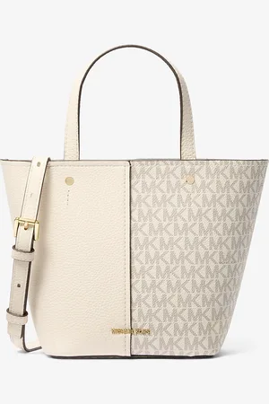 Michael Kors Sac à bandoulière Flora de taille moyenne en cuir grainé avec logo Signature