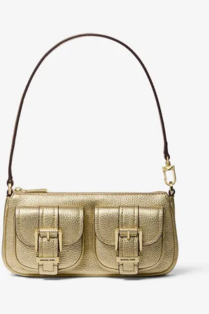 Michael Kors Petite pochette Zoe convertible en cuir grainé métallisé