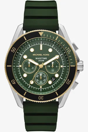 Michael Kors Montre Maritime bicolore surdimensionnée en silicone