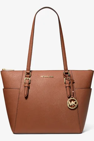 Michael Kors Grand cabas Charlotte en cuir saffiano avec glissière supérieure