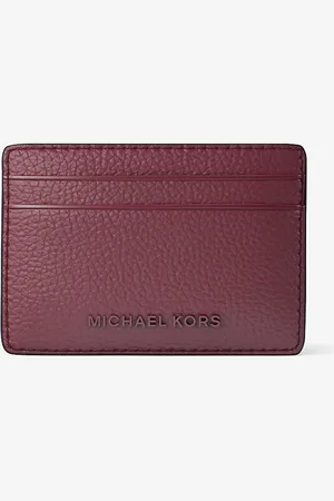 Michael Kors Porte-cartes Jet Set en cuir grainé