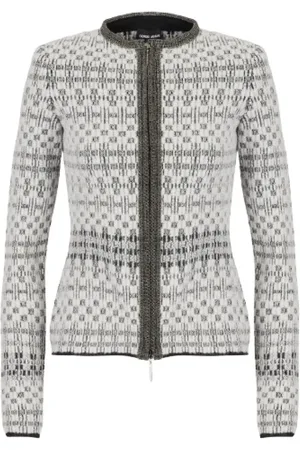 Giorgio Armani Femme, Pulls, Gris, Taille: 36 FR Cardigans