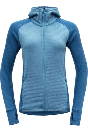 Devold Femme, Sweatshirts et sweats à capuche, Bleu, Taille: 40 FR Hoodie