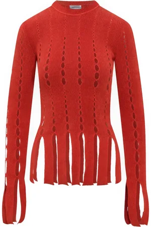 AMBUSH Femme, Pulls, Rouge, Taille: 40 FR Tricots à col rond