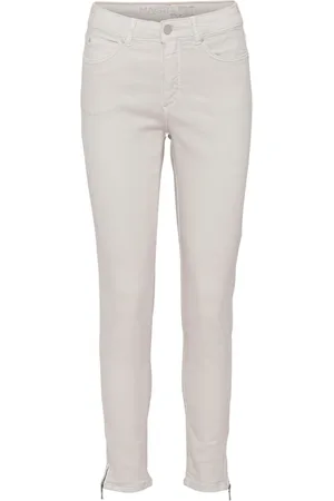 C.ro Femme, Pantalons, Blanc, Taille: 42 FR Pantalon à ajustement mince