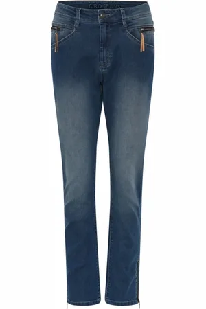 C.ro Femme, Pantalons, Bleu, Taille: 38 FR Pantalon à ajustement mince
