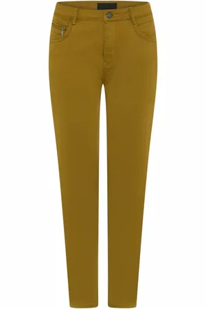 C.ro Femme, Pantalons, Jaune, Taille: 42 FR Straight Pantalons