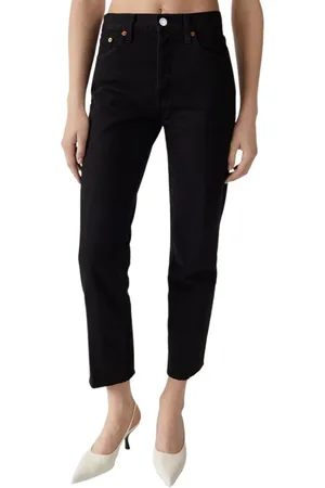 RE/DONE Femme, Jeans, Noir, Taille: W24 Jeans High Rise Stovepipe