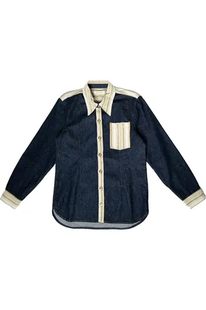 WALES BONNER Homme, Chemises, Bleu, Taille: M Chemise en jean miles