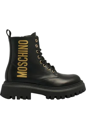 Moschino Femme, Chaussures, Noir, Taille: 36 EU Bottes à lacets