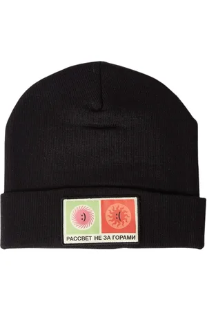 Rassvet Homme, Accessoires, Noir, Taille: ONE Size Logo Patch Beanie Hat