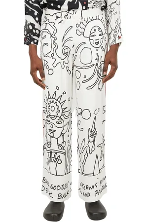 Honey Fucking Dijon Homme, Pantalons, Blanc, Taille: S Pantalons
