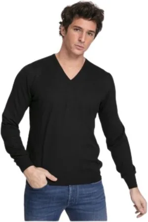 Gran Sasso Homme, Pulls, Noir, Taille: 3XL Pull à col V
