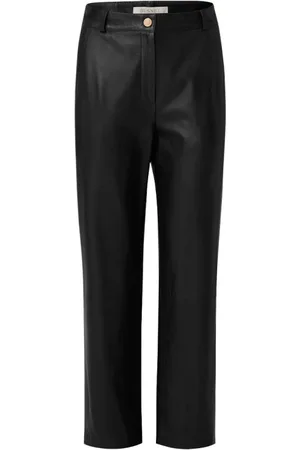 BUSNEL Femme, Pantalons, Noir, Taille: 44 FR Pantalon en cuir Andie
