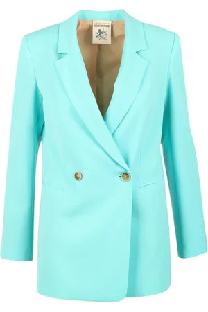 SEMICOUTURE Femme, Vestes, Bleu, Taille: 38 FR Veste