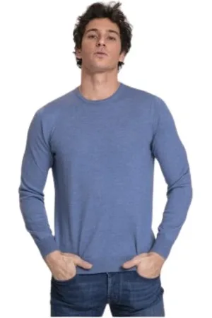 Gran Sasso Homme, Pulls, Bleu, Taille: L Pull céruléen à col rond