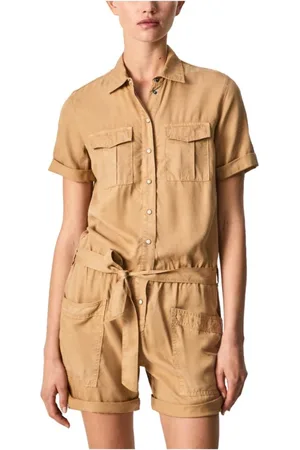 Pepe Jeans Femme, Combinaisons et Ensembles, , Taille: 38 FR Mono Short Safari Tes