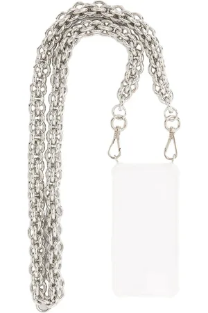 1017 ALYX 9SM Homme, Accessoires, Blanc, Taille: ONE Size Sangle de chaîne surdimensionnée Case iPhone 13